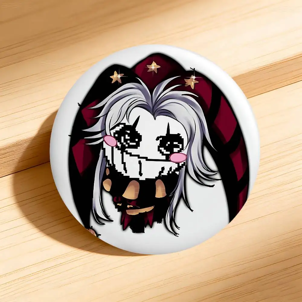 T-The Freak Circus Pierrot Broschen Stilvolle Ornament-Anstecknadeln Exquisite runde Abzeichen Taschenaccessoires Schmuck Geschenke – Detail 13
