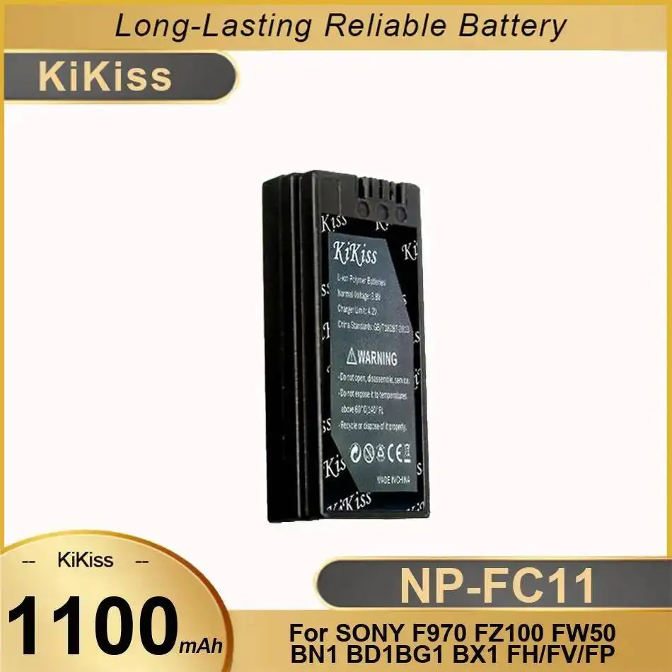 

NP-FC11 Premium Replacement 1100Mah For Sony F970 FZ100 FW50 BN1 BD1BG1 BX1 FH FV FP Long-Lasting Camera Battery