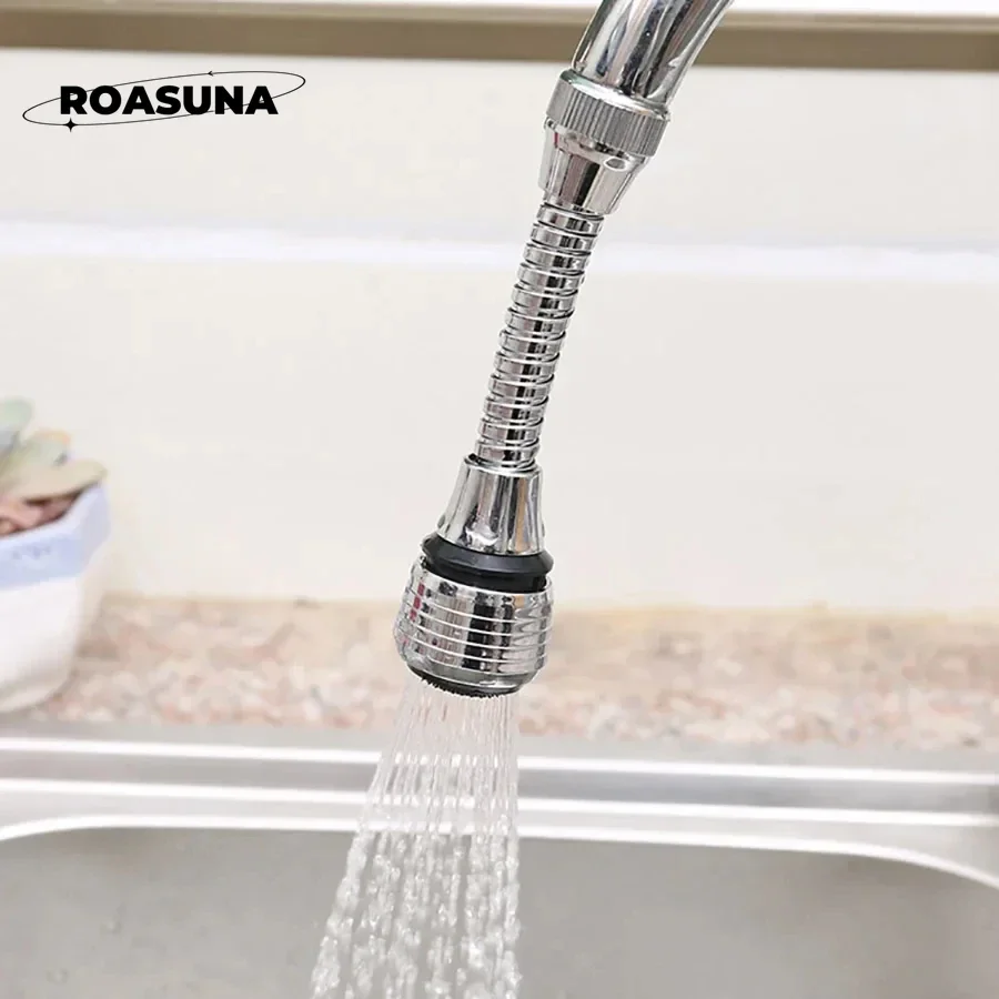 Kitchen Stainless Steel Faucet: Water-saving Sprinkler with Lengthening, Rotating, Splash-proof & Bubbling Functions