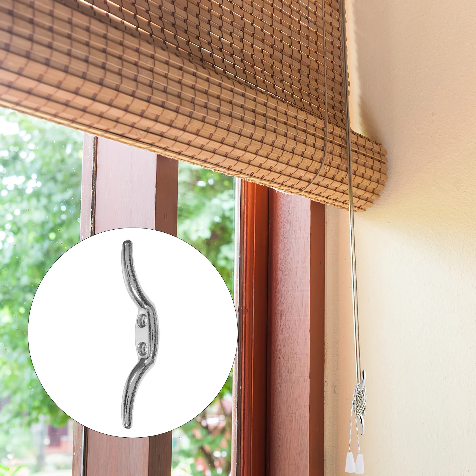 

4Pcs Metal Blind Cord Cleats Safety Rope Cleats Window Blind Cord Holders Practical Accessories for Home Use