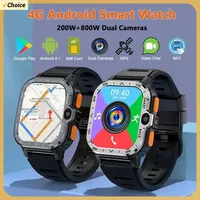 PGD Android Watch With Surveillance Camera Men GPS 16G/64G ROM Storage Dual NFC 2G 4G SIM Card WIFI Wireless Fast Internet Bip