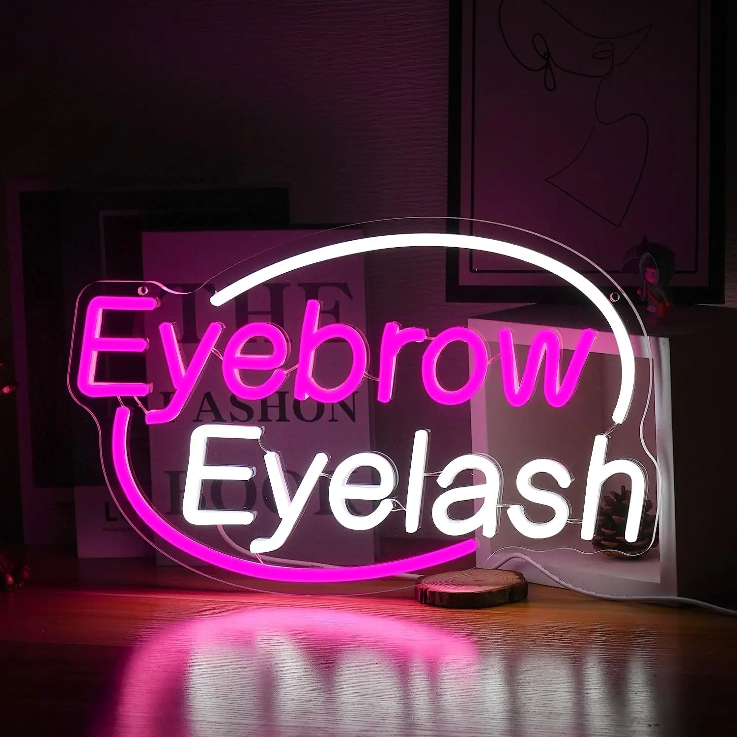 

Eyebrows Eyelash Neon Sign Letter Neon Lights for Girls Makeup Room Bedroom Beauty Salon Eyelash Studio Wall Decor Business Gift