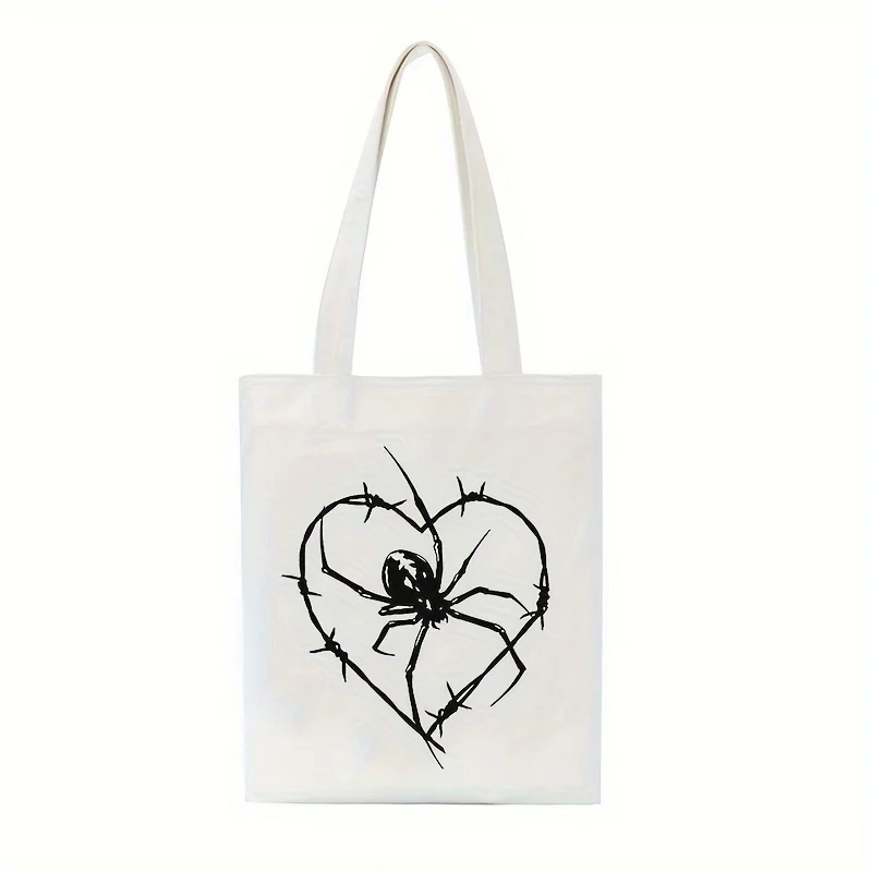 Newest Shoulder Funny Wine Ladies Cartoon Print Canvas Tote Bag Women Party Casual Shoulder Bag