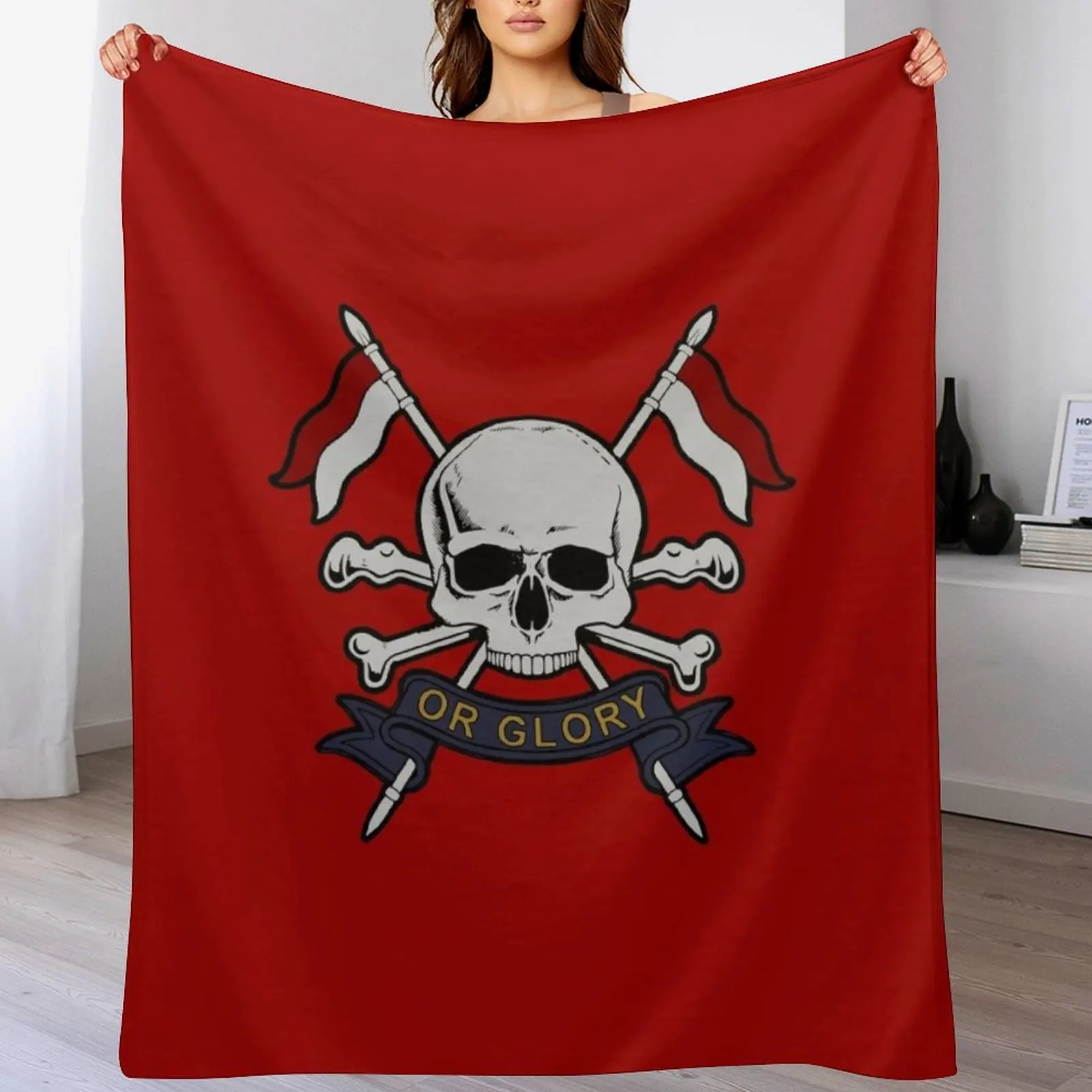 The Royal Lancers Throw Blanket Soft Plaid Custom Blankets