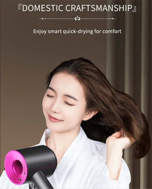 Professional High Speed Hair Dryer Negative Ion 5 Attachment 1600W Constant Temperature Hair Care Fast Anion Electric Hair Dryer