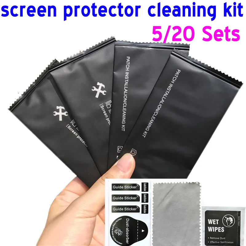 Wholesale Dry-Wet Wipes Screen Protectors Accessories for Optical LCD Camera Lens Mobile Phone Watch Screen Cleaning Cloth Sets