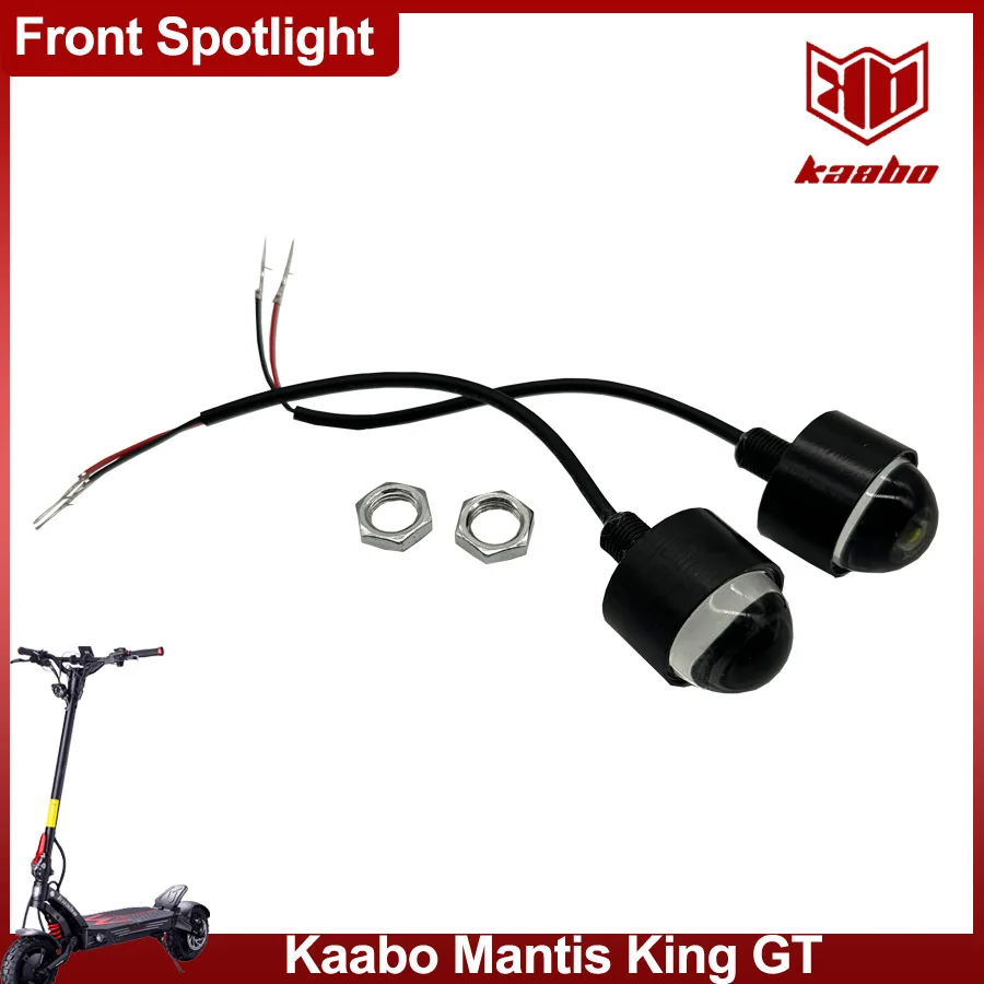 

MK Front Light Spotlight LED Bright White Lamp for Kaabo Mantis King GT 10inch Electric Scooter Original Parts