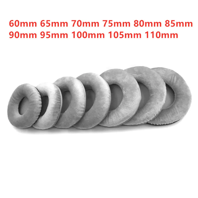 1Pair General Velvet Earpads 60mm 65mm 70mm 75mm 80mm 85mm 90mm 95 100mm 105mm 110mm Replacement Ear Pads Cushion