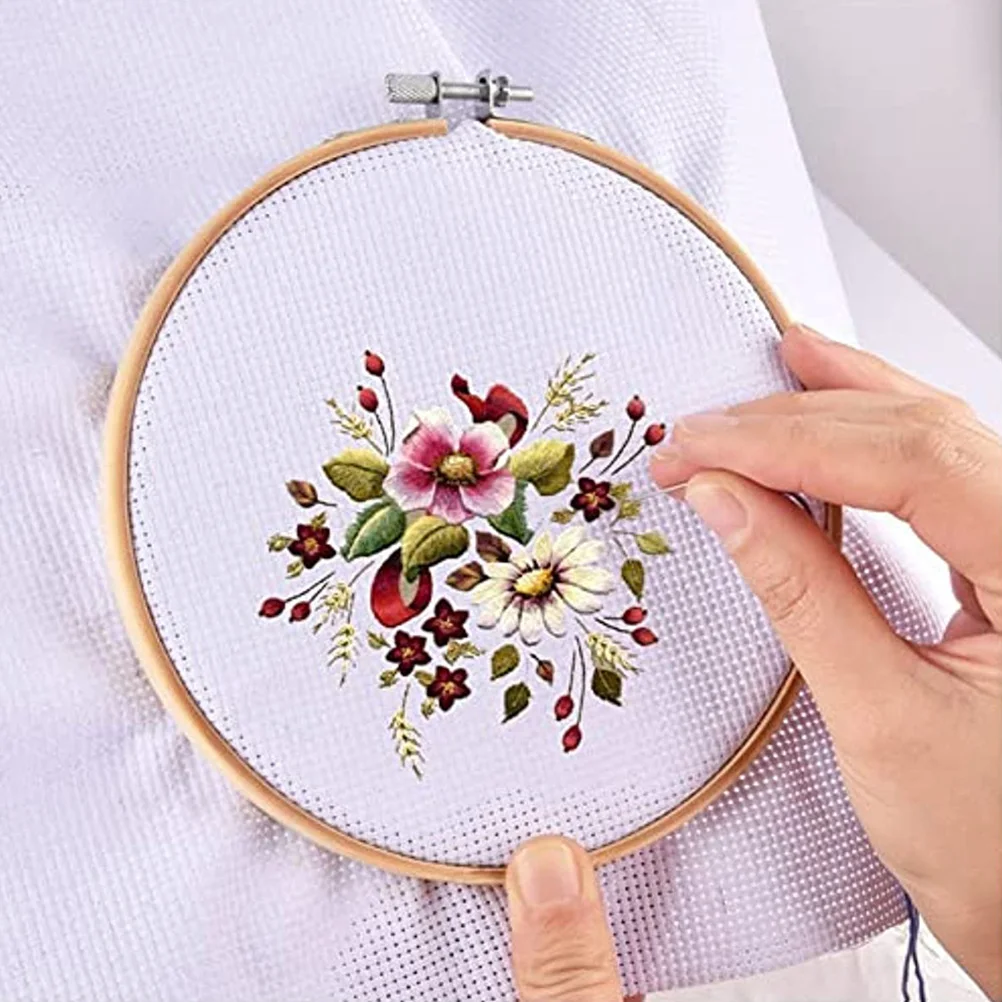 

8 Pcs Cross Stitch Cloth Linen Needlework Fabric Embroidery Squares Material Calico Polyester Free Cut Wrinkle Resistant