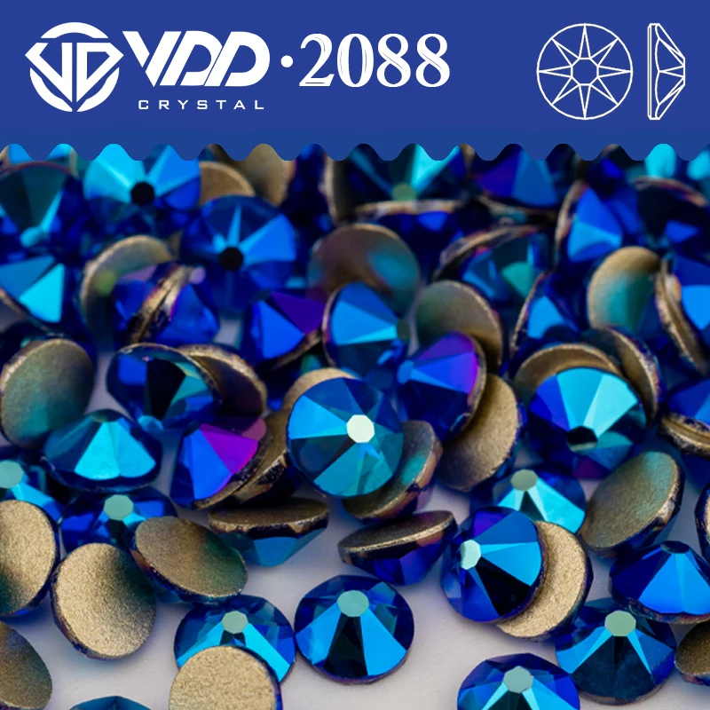 VDD 074 Sapphire AB SS16-SS30 High Quality AAAAA 2088 Rhinestones Crystal Flatback Stones For DIY Crafts Nail Art Decoration