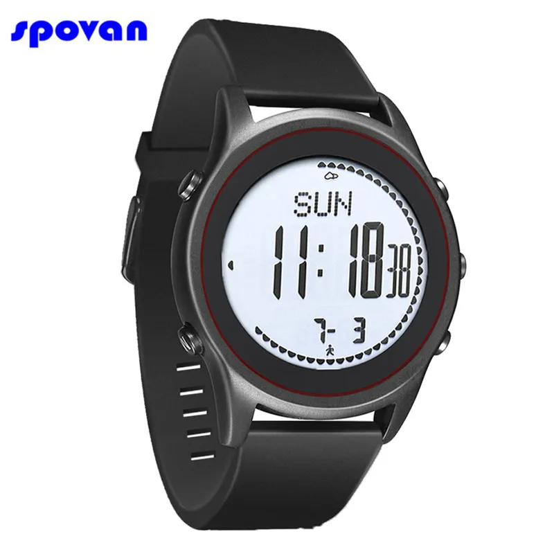 

SPOVAN Luxury Sport Watch Waterproof LED Compass Altimeter Stopwatch Digital Wristwatch Ultrathin Clock for Men Reloj Hombre