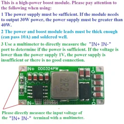 DD0324PW DC Boost Converter 8A Mini Size High-power Step-Up Voltage Regulator DC 3.7V 4.2V 5V To 8.4V 12.6V 16.8V 21 12V 15V 24V