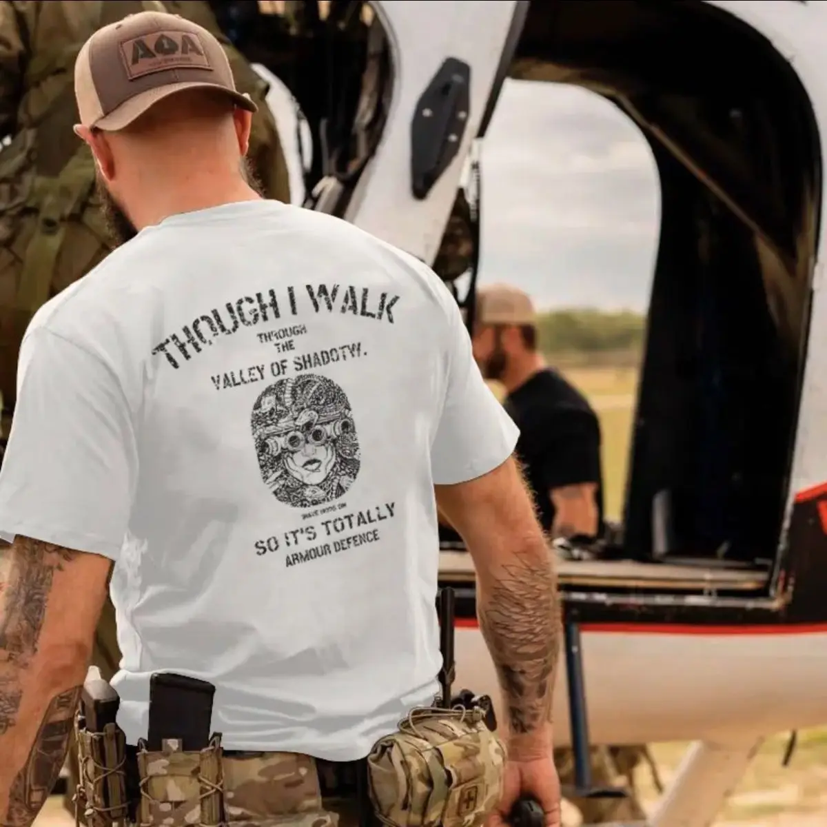 

Frontier Observation Group American Tough Guy Short-sleeved T-shirt Ins Nordic Mythology Print Men's Summer Tactical Casual Tee