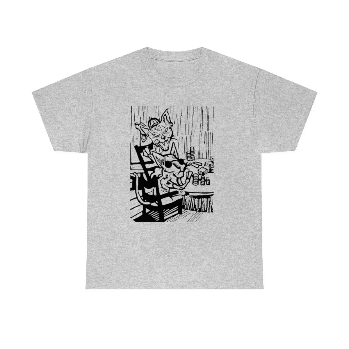 mafia-poker-cats-fundo-branco-camiseta-essencial-vintage-tendencias-algodao-pesado