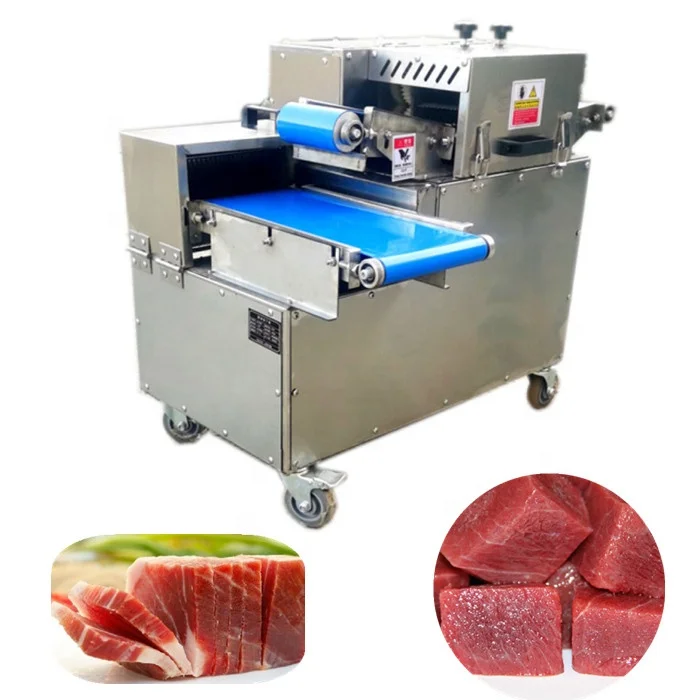 

400kg/h Beef Secondary Dicer Meat Cutting Machine Chicken Breast Cutter Automatic Meat Slicing Machine