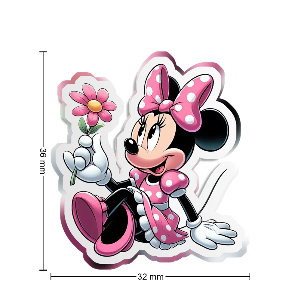 Ciondoli in resina Mickey Minnie senza foro 10 pz/lotto resina cartone animato Disney resina Glitter trasparente bianca planare per le mani