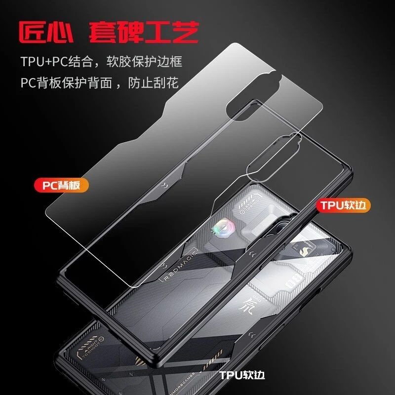 For Red Magic 8S Pro Case Transparent Cover For NUBIA Red Magic 8 8Pro+ Shockproof Clear Bumper Antiknock Crystal Capa Fundas