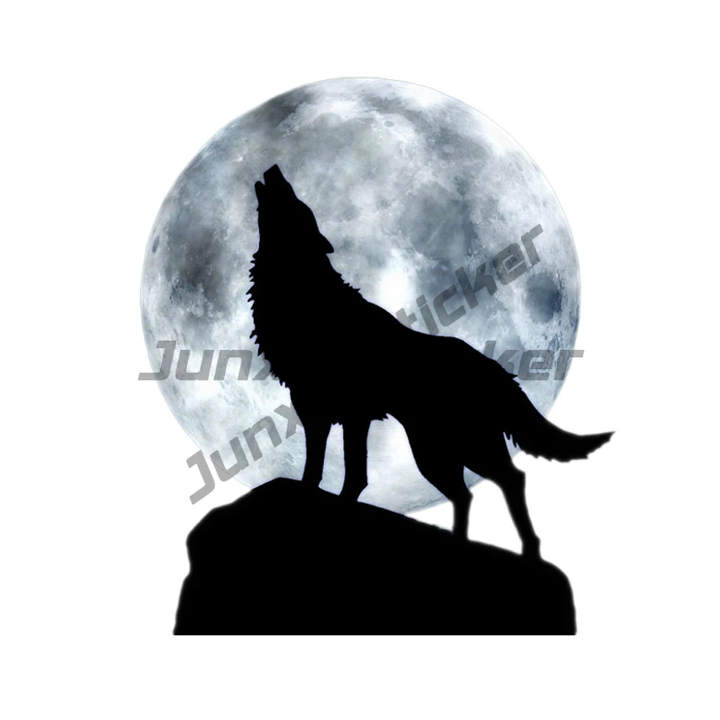 

Full Moon Howl Wolf Car Sticker Automobiles Motorcycles Exterior Accessories PVC Decals