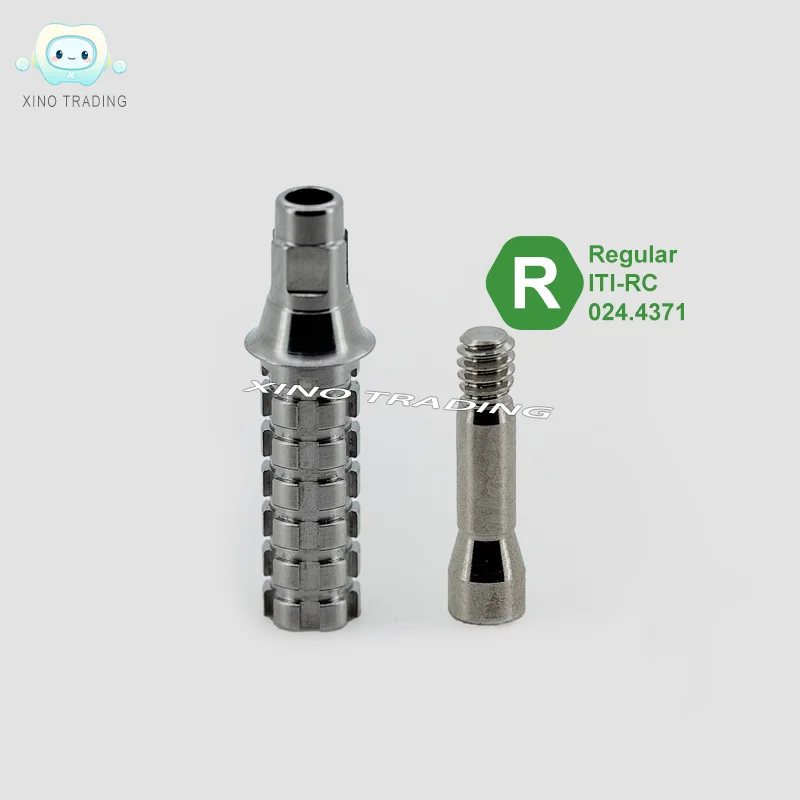 1 Conjunto para Straumann BL RC Pilar Temporário 024.4371 Implante Dentário ITI Nível Ósseo NC Pilar de Titânio 024.2371