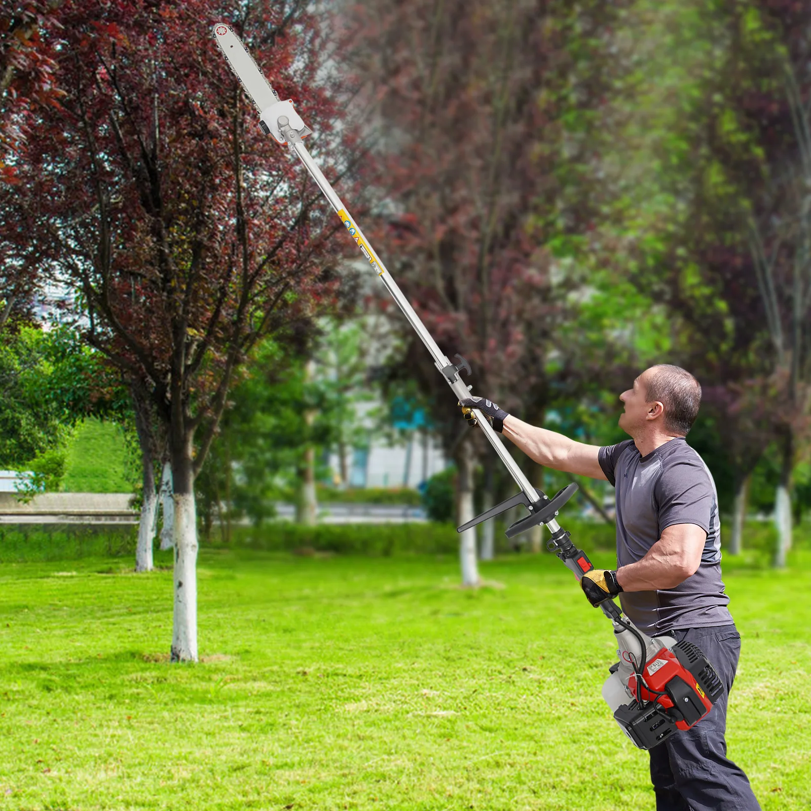 Il motore multifunzionale della spazzola del tosaerba a 2 tempi da 52 cc include 7 tipi di testine del trimmer Taglio stabile