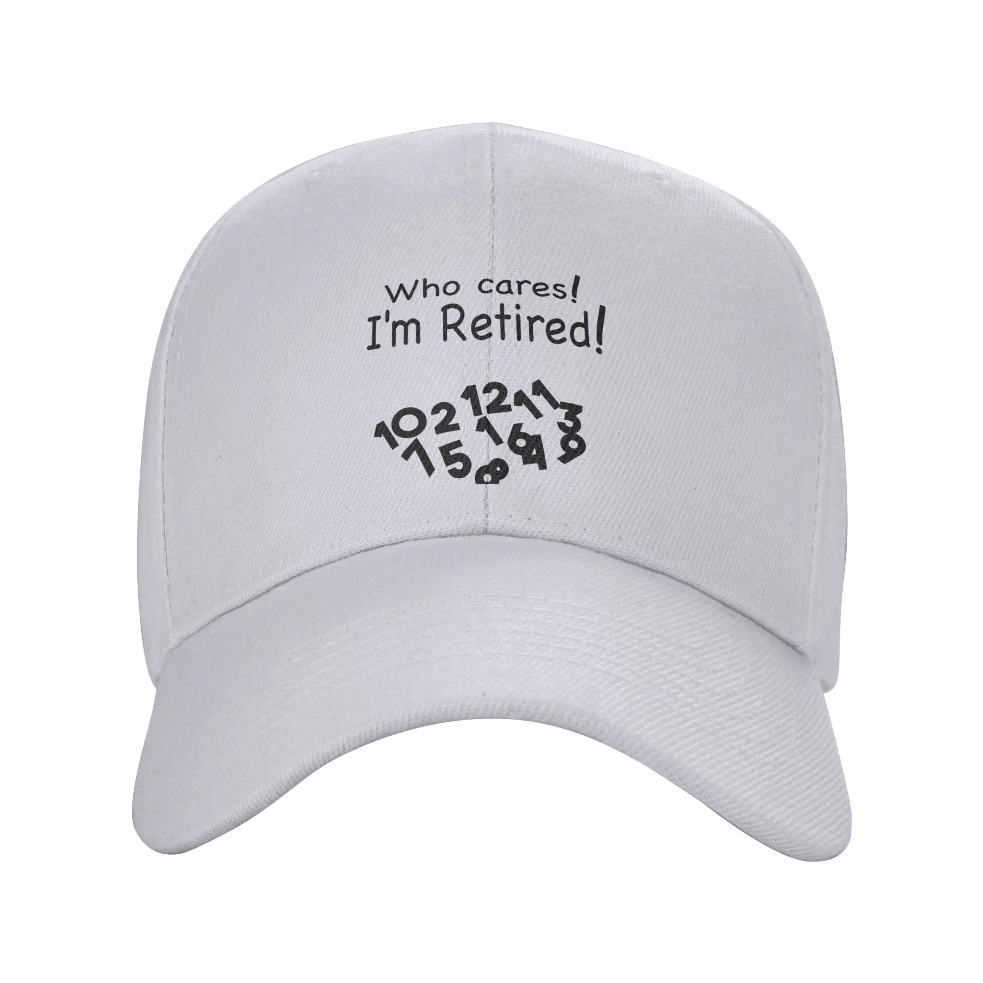 Fashion Who Cares I'm Retired Curved Brim Baseball Cap Prevents Head Tightness Hats For Man