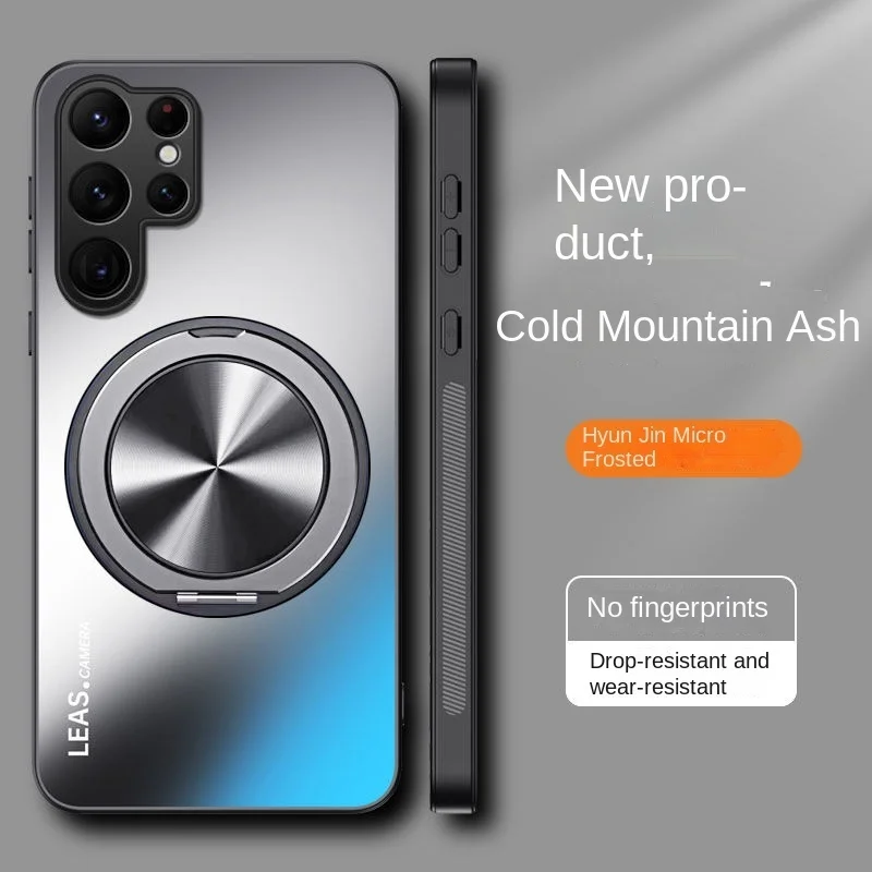 Etui do Samsung Galaxy S25 Ultra S24 FE S23 S22 s21 Ultra S10 Plus S10e AG Matte Ring Magnetic Back Cover Shockproof Bumper