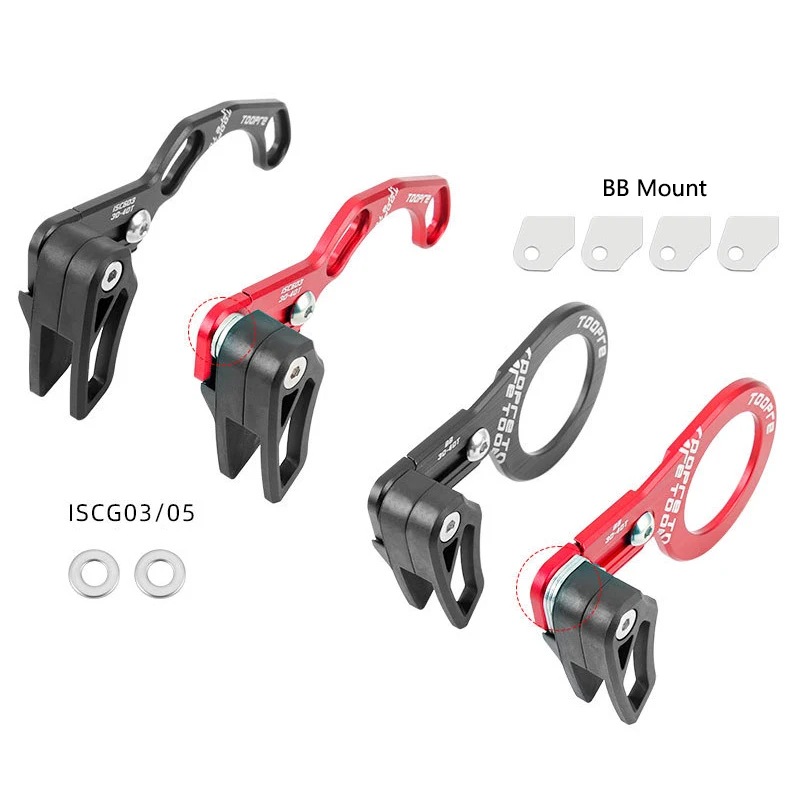 TOOPRE MTB Bicycle Chain Guide 1X System Mountain Bike Single Chain Ring Crank Drop Catcher ISCG 03 ISCG 05 BB mount 7075 CNC