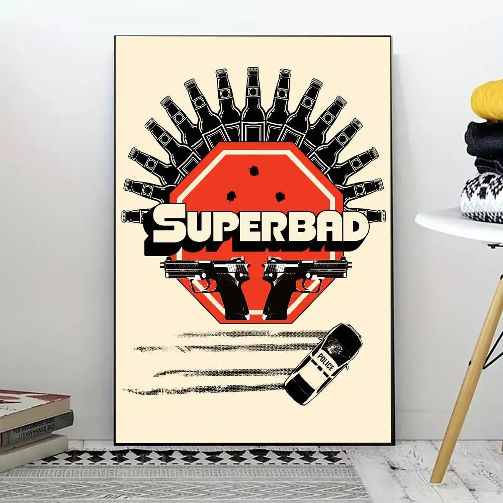 Classic Film Superbad Poster for Modern Decor in Home Offices, Bedrooms, Living Rooms, Kitchens, Bathrooms.