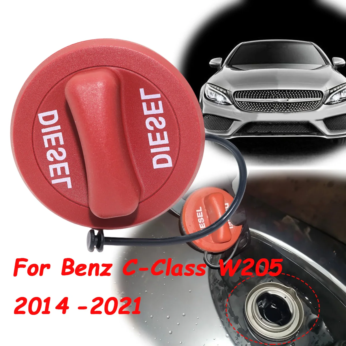 

Fuel Tank Filler Screw Cap Diesel A2224700105 A2224700305 For Benz C-Class W205 2014-2021 For C160 C180 C200 C220 C250 C300 C450