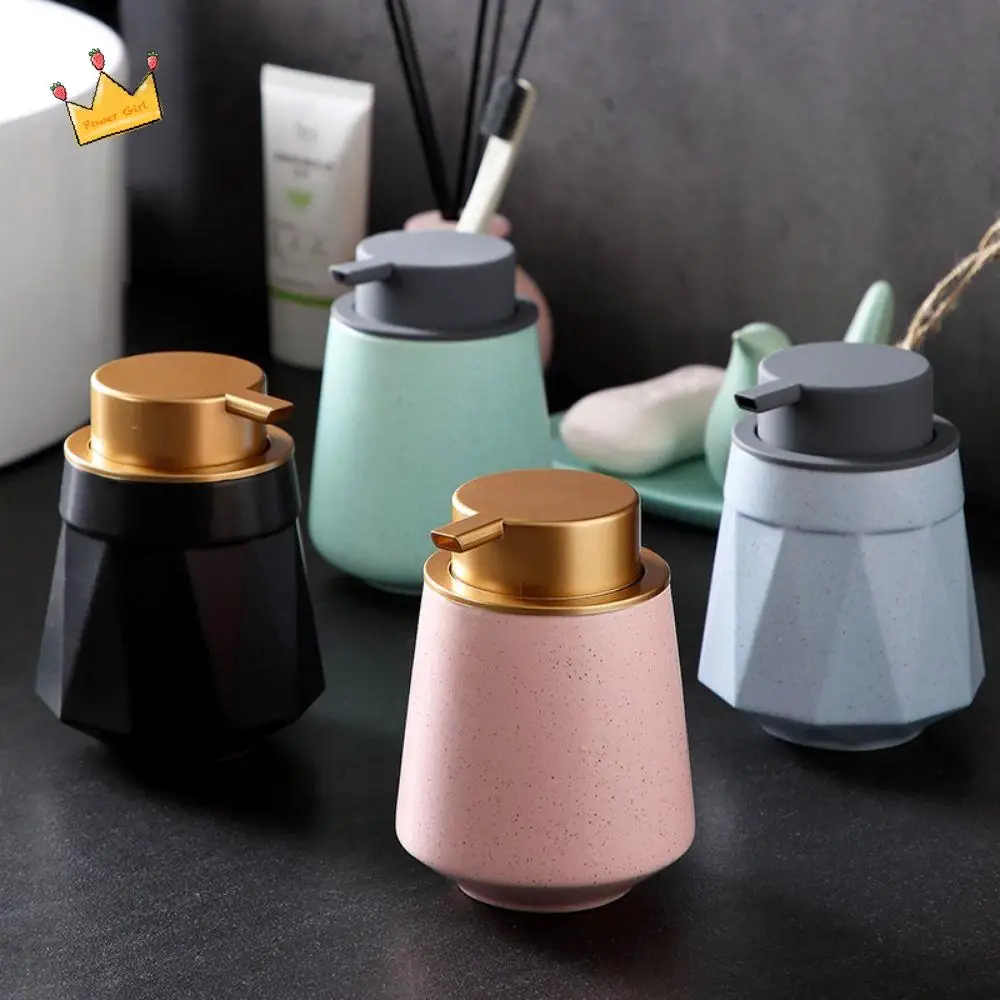 

Refillable Ceramic Soap Dispenser Nordic Style Simple Hand Liquid Pump Bottles Removable Easy-to-Press Pump