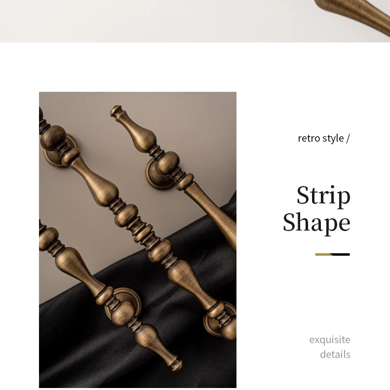 Antique brushed brass cupboard pull and furniture knob — supplier illustration 15