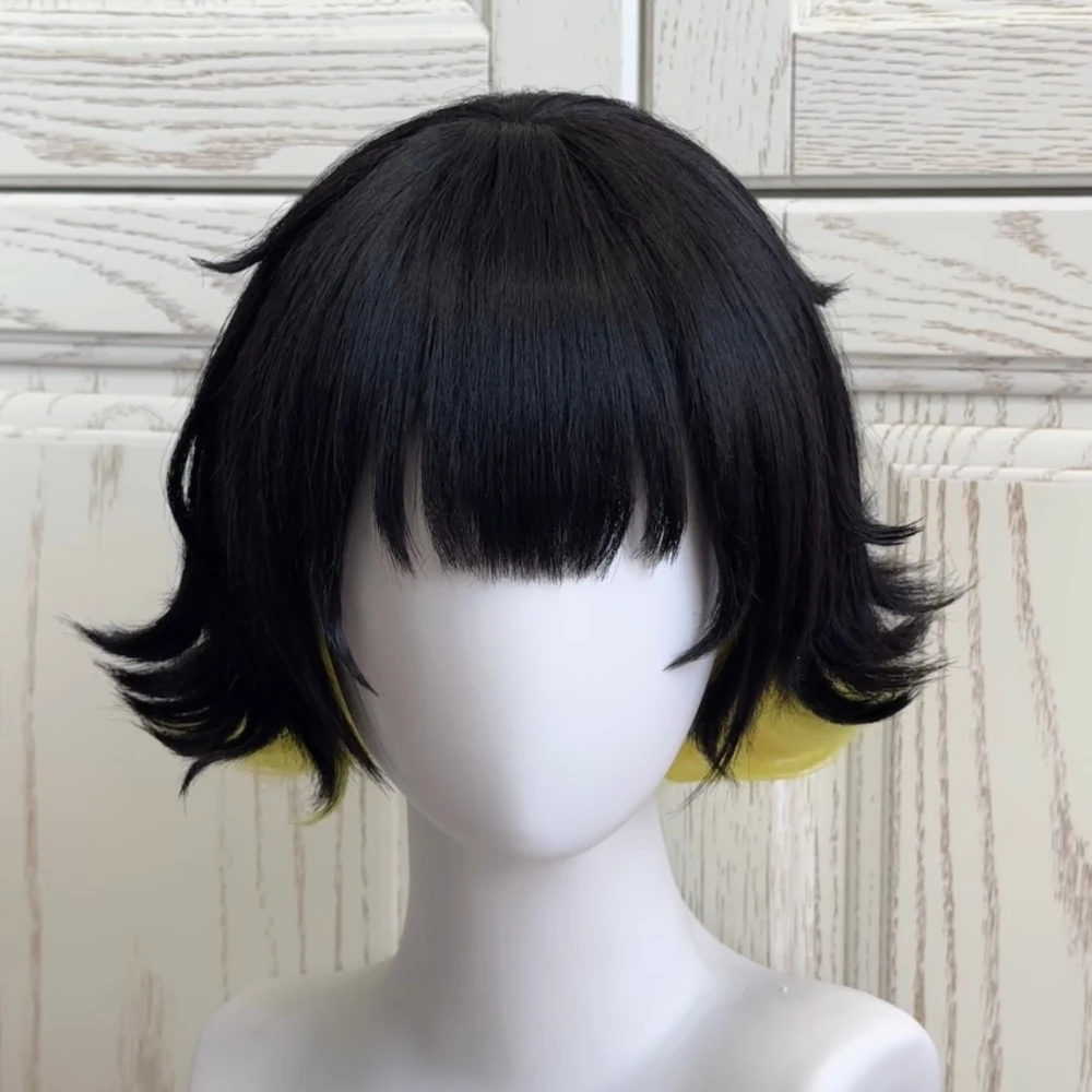 

Anime Kaguragi Kei Cosplay Wig Gradient Two-tone Short Hair Rose Net Inner Cap Heat resistant Synthetic Fiber Wig For Cosplayer