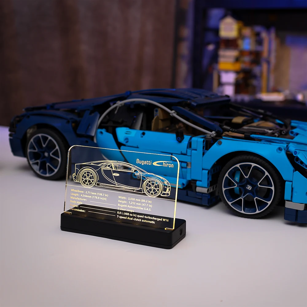 Acrylic LED Display Nameplate for your LEGO 42083