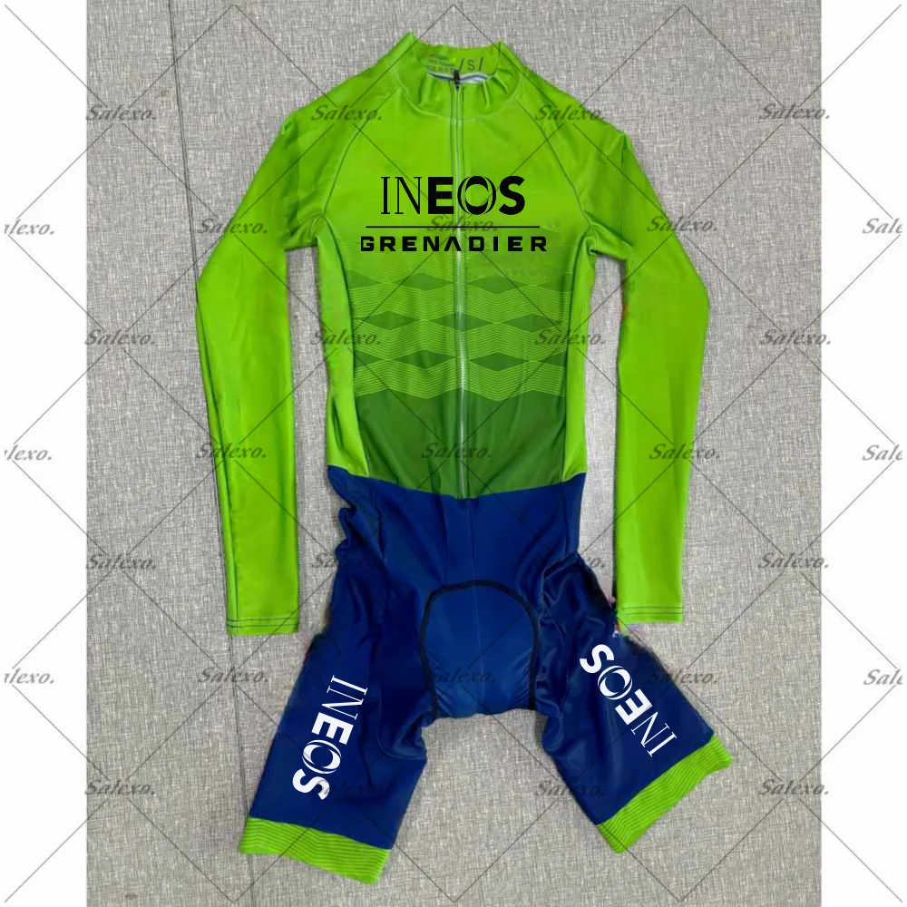 

LASER CUT INEOS TEAM Triathlon мужской комбинезон с длинными рукавами боди велосипедный трикотажный костюм велосипедный комбинезон одежда Ropa Ciclismo