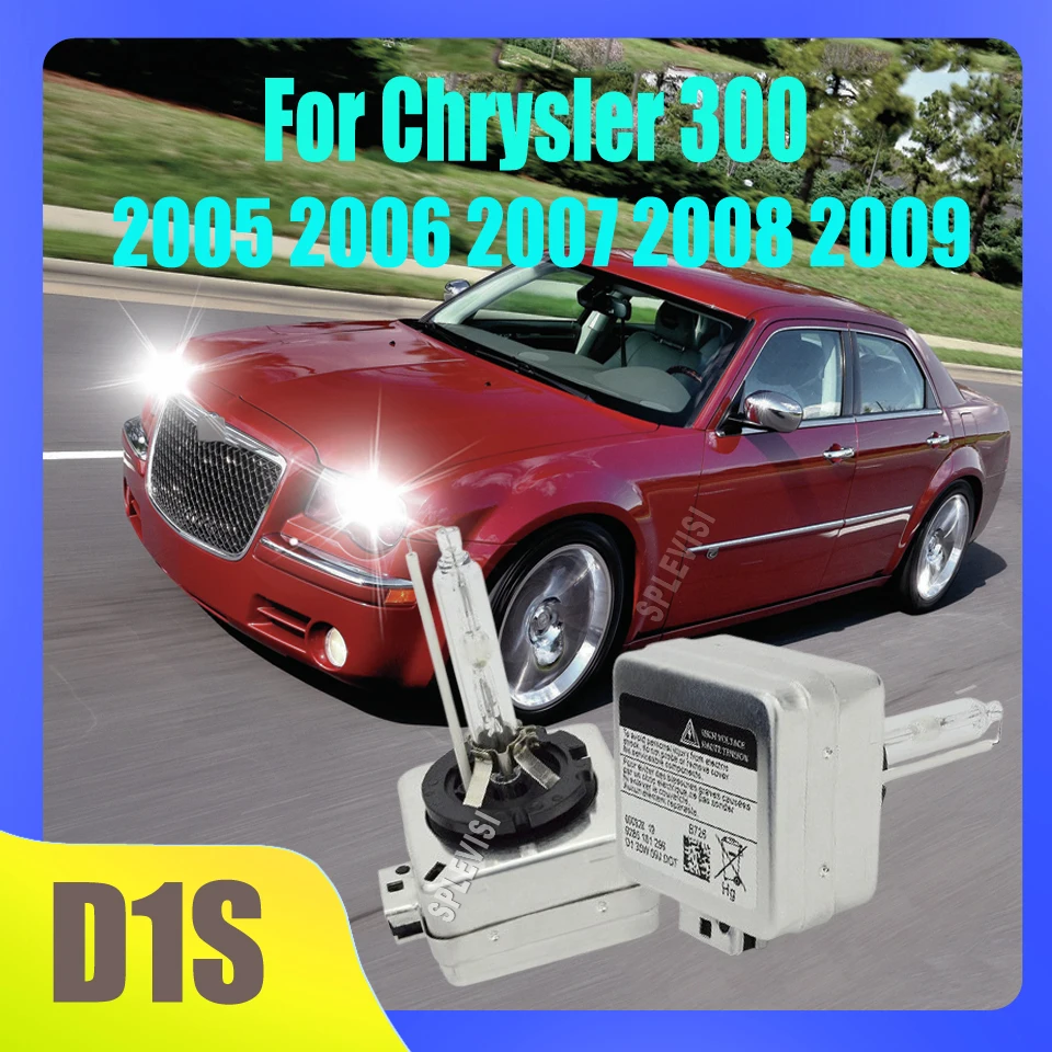 D1S HID Headlight Bulb Stylish silver body color adds a premium touch under the hood For Chrysler 300 2005 2006 2007 2008 2009