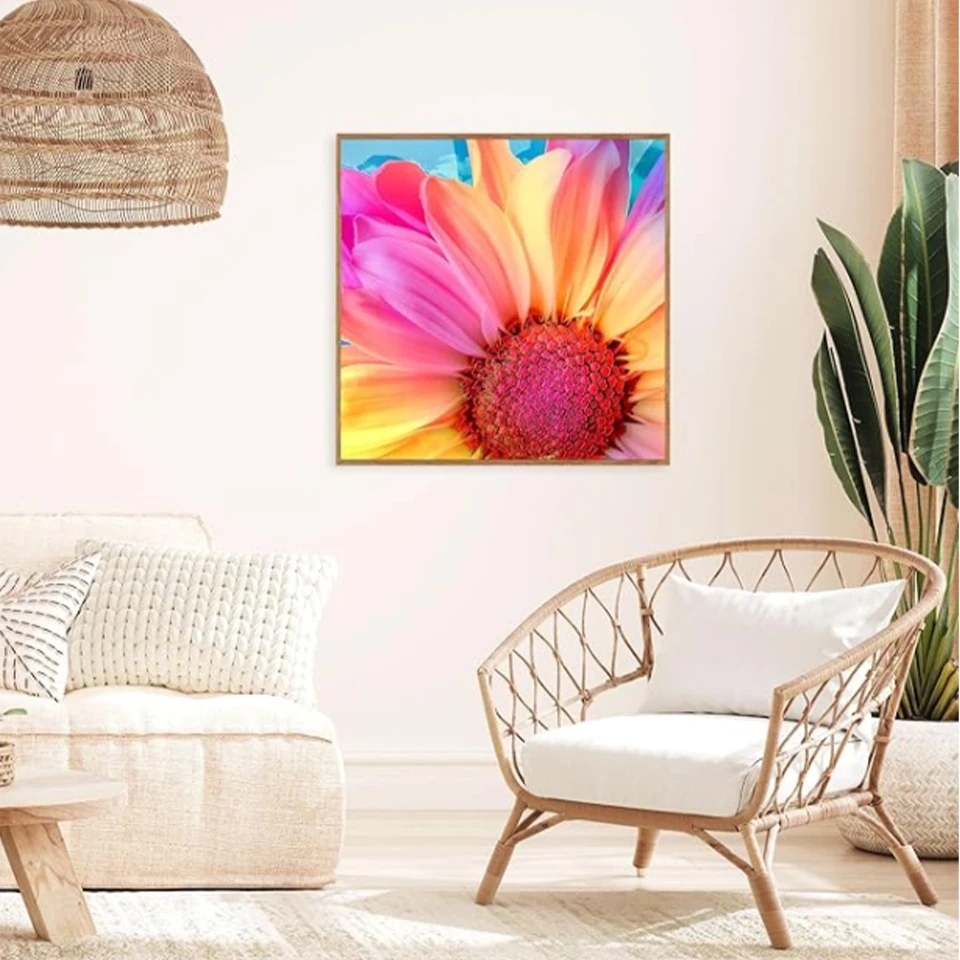 

5DDIY Diamond Painting Colorful Sunflower Rose Art Flower Diamond Painting Picture Mosaic Embroidery Home Decoration