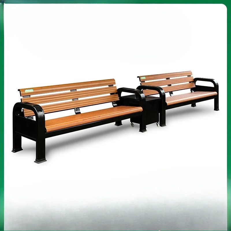 Outdoor court chair bench seat Cast aluminum rest chair Aluminum alloy leisure Backrest bench
