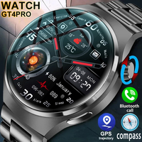 New Watch 4 Pro GPS Smart Watch Men GT4Pro 360*360HD Screen Heart rate Bluetooth Call NFC IP68 Waterproof Healthy Smartwatch+Box