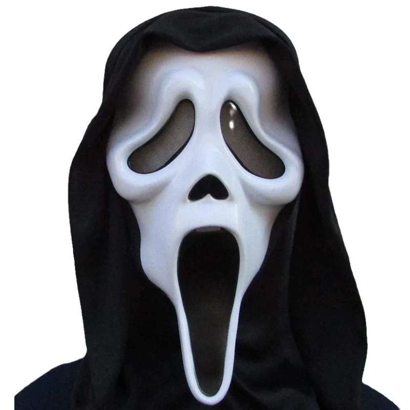 Хэллоуин косплей ужас комедия кричащая гримаса маска ужас капюшон взрослый реквизит ужас вечерние пластиковая маска