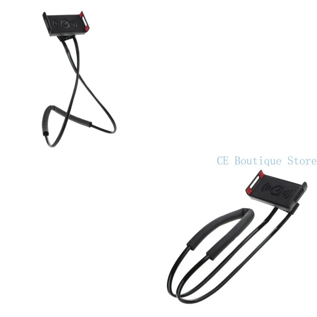 

652F Universal Smartphones Stand,Hanging on Neck Cellphone Mount Holder, Flexible Lazy Bracket