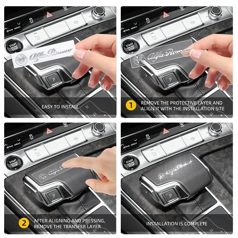 ثلاثية الأبعاد سيارة معدنية ملصق مزخرفة شارة ملصق مائي الملحقات الداخلية ل ألفا روميو جوليا ستيلفيو جوليتا 156 159 147 ميتو تونال #6