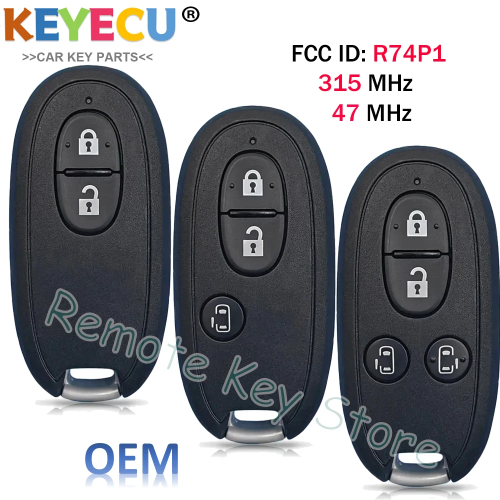 KEYECU Original Remote Smart Card Key For Suzuki Alto Wagon Hustler 315MHz PCF7953 / HITAG 3 / 47 Chip FCC: R74P1 Russia Market