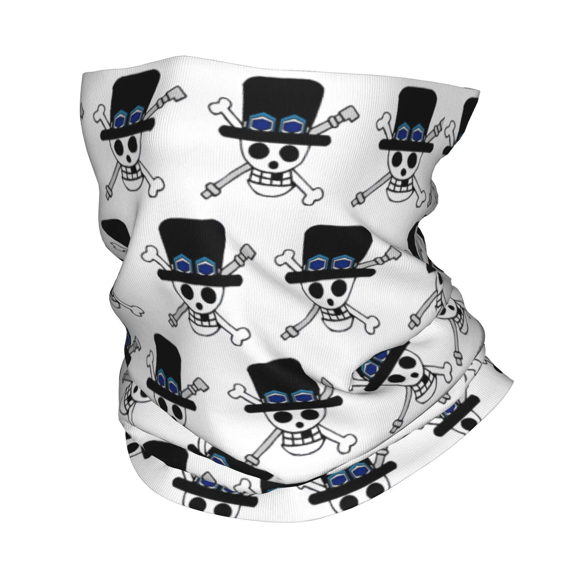 Pañuelo multifuncional con estampado de la bandera de Luffy y el Jolly Roger, para cuello, máscara, bufanda, calentador de cabeza, para montar, para hombres, mujeres, adultos, lavable