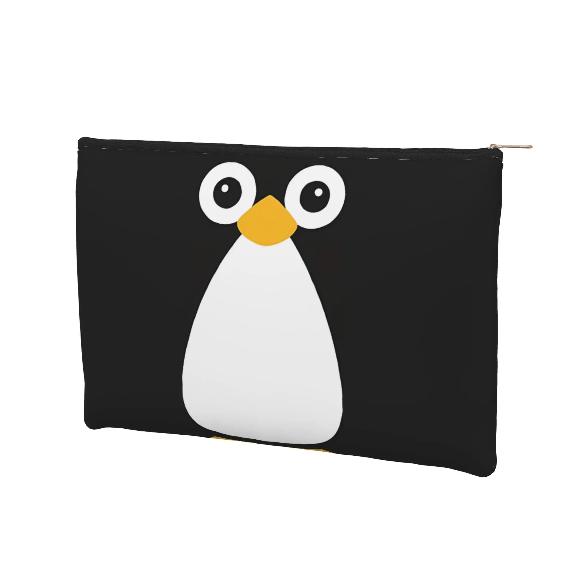 Kawaii Stylish Animal Face Vector Penguin Makeup Bag cute Toiletry Bag with Zipper Travel Cosmetic Pouch