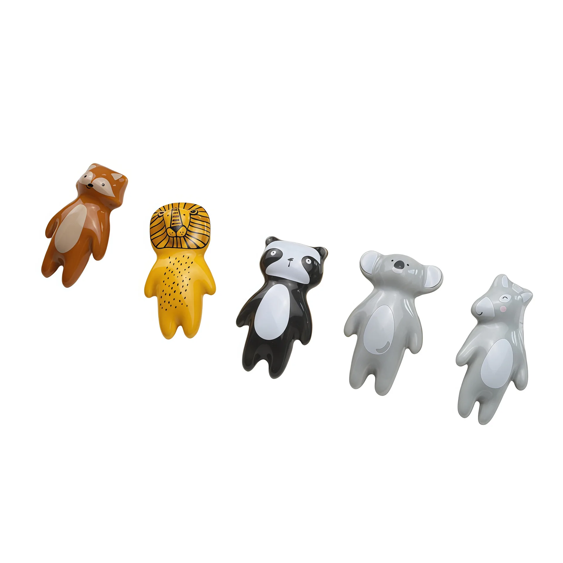 Cute Cartoon Animal Ceramic Cabinet Pulls Panda Design Handles for Kids Wardrobe Children Room Furniture Hardware