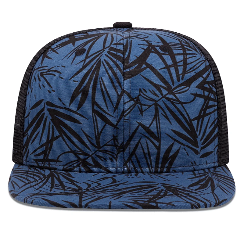 New Bamboo Leaf Printed Duck Tongue Hat Vintage High Quality Hip Hop Baseball Hat Outdoor Sports Sunshade Hat