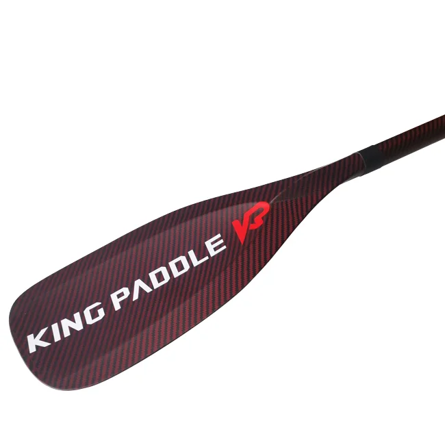 Kingpaddle Hybrid Wood and Carbon Fiber Outrigger Canoe OC Paddle for Ocean Waters Adventures