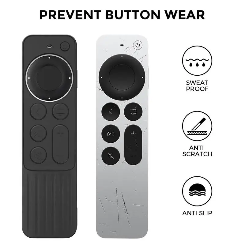 New Silicone Protective Case Durable Cover For Apples TV Dustproof Generation 4KSiri Remote Control Shockproof Shell Skin Sleeve