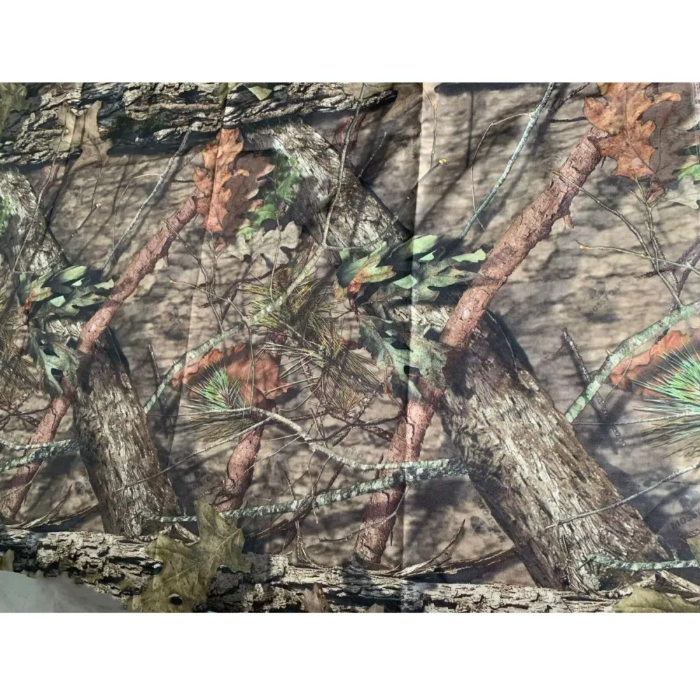 300D Polyester Oxford Real Tree Bionic Camouflage Fabric Sunscreen Black Coating Heat UV Protection Cloth Awning Tent Mat DIY