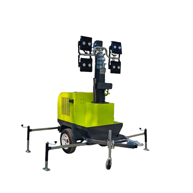 Mobile Lighting Tower Adjustable Beam Angle Multi-Directional Light Distribution Large Site Outdoor Illumination Customized